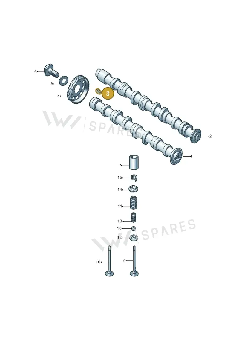 N0127082 — Volkswagen Jetta (2014-2017) diagram 789109260, position 3