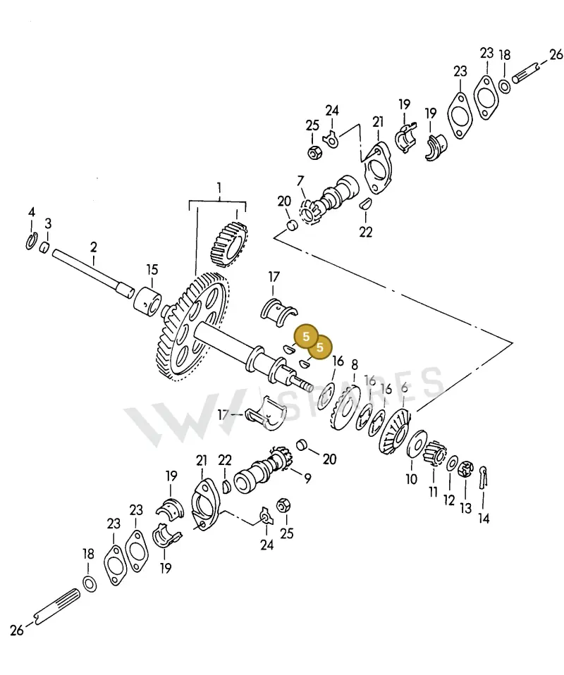 N0127131 — Porsche 644 platform diagram p71103025, position 5