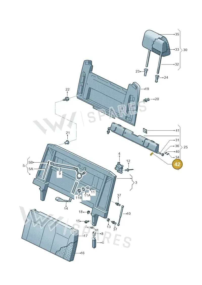 N0133201 — Volkswagen California Camper (2011-2015) diagram 452067360, position 42
