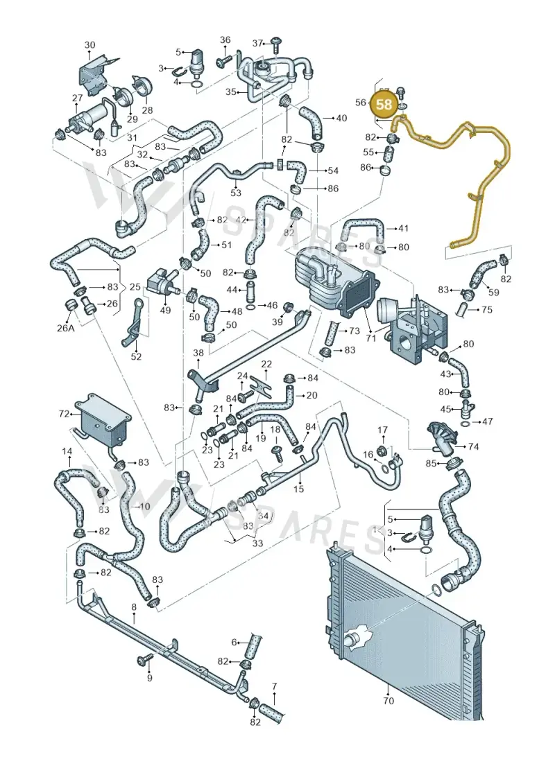 N0138042 — Volkswagen Phaeton 4motion (2010-2016) diagram 631121450, position 58
