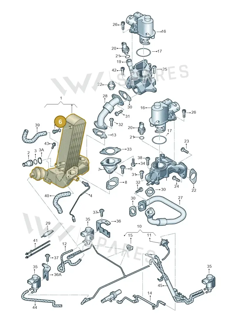N0138042 — Volkswagen Touareg BlueMotion (2014-2018) diagram 693131500, position 6
