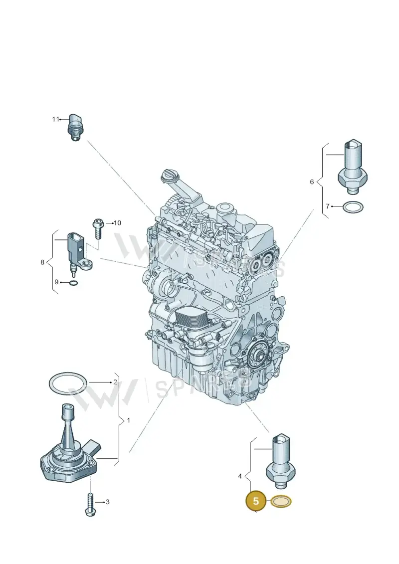 N0138115 — Volkswagen Transport. multivan (2019-2024) diagram 907660001, position 5