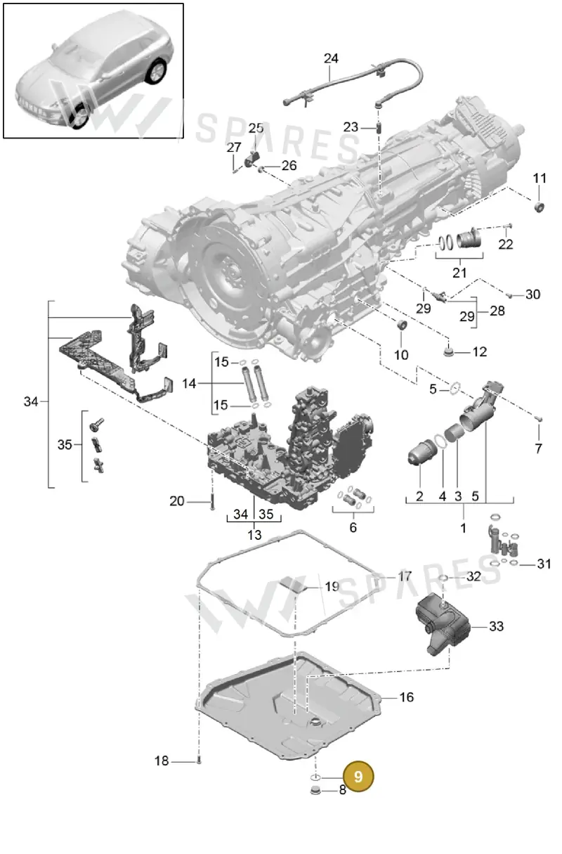 N0138275 — Porsche Macan GTS (2013-2018) diagram p44320010, position 9