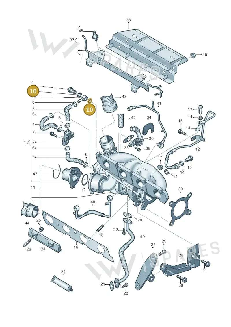 N0138302 — Volkswagen Scirocco 2.0 (2014-2017) diagram 786145560, position 10
