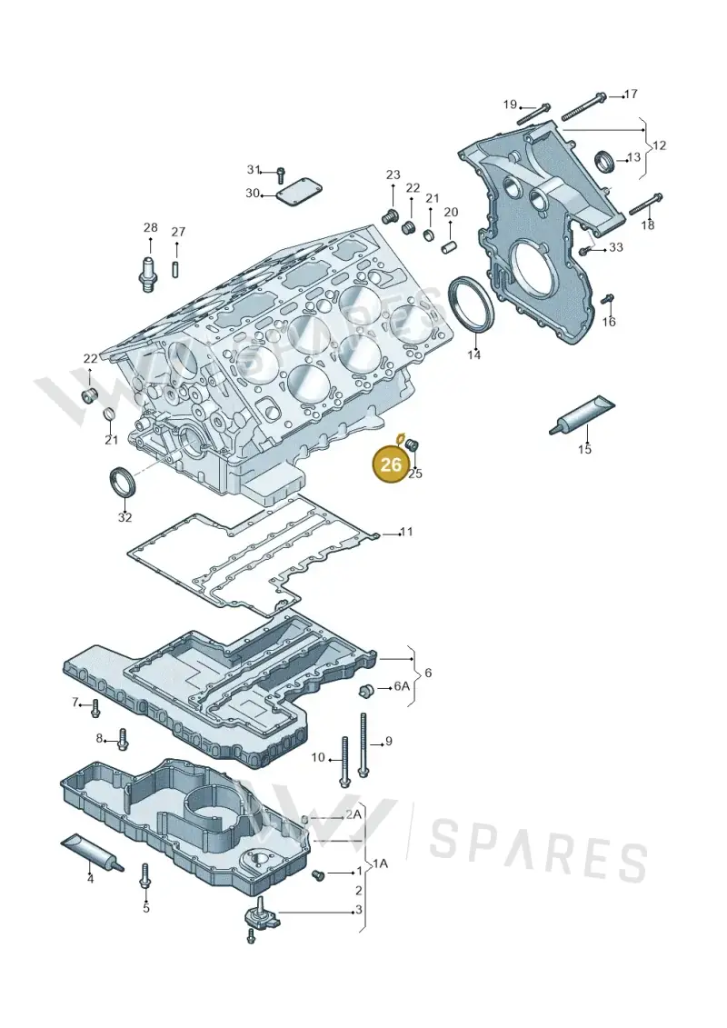 N0138321 — Volkswagen Phaeton 4motion (2010-2016) diagram 258103200, position 26