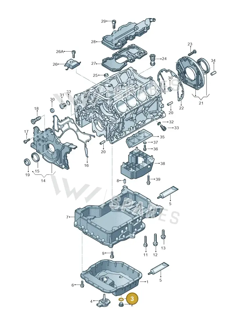 N0138503 — Volkswagen Phaeton 4motion (2010-2016) diagram 274103100, position 3