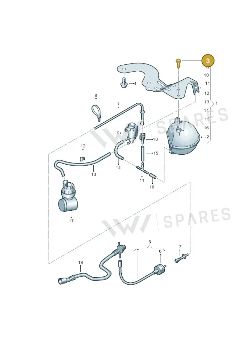 N01388413 — Volkswagen Scirocco 2.0 (2014-2017) diagram 786253800, position 3