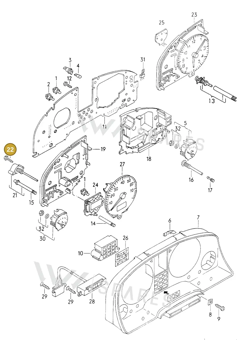 N0139401 — Audi Coupe quattro/3   96 (1995-1995) diagram 114919050, position 22