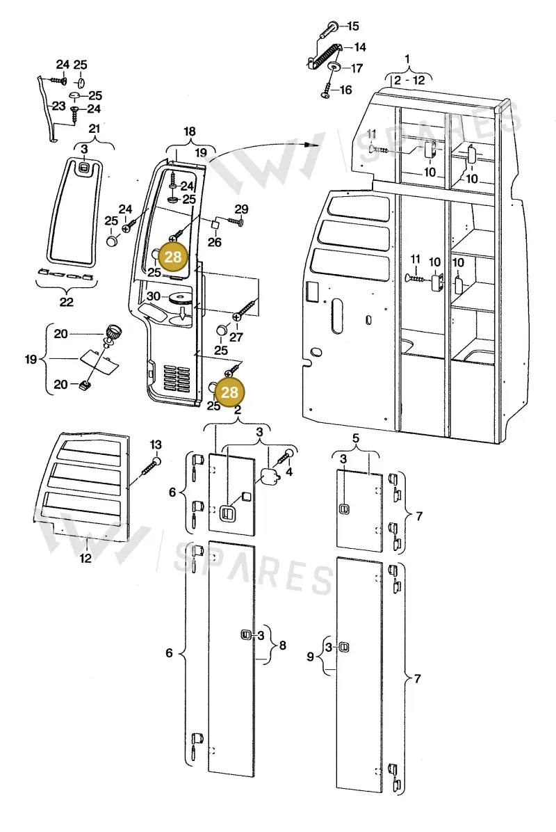 N0139401 — Volkswagen Campmobile-T4 (1991-1995) diagram 132136000, position 28