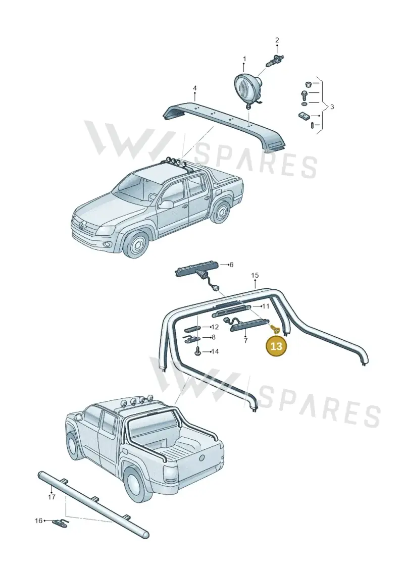 N0139401 — Volkswagen Amarok twin cab (2012-2016) diagram 749945200, position 13