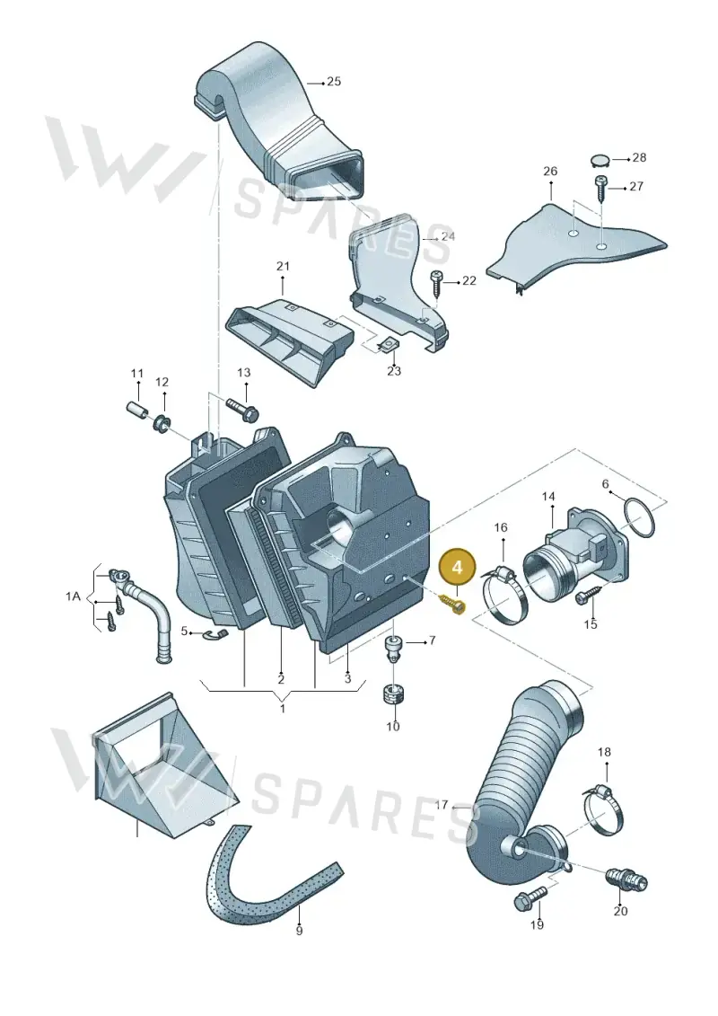 N01395819 — Volkswagen PASSAT/4MOTION/W8 (2002-2005) diagram 264129200, position 4