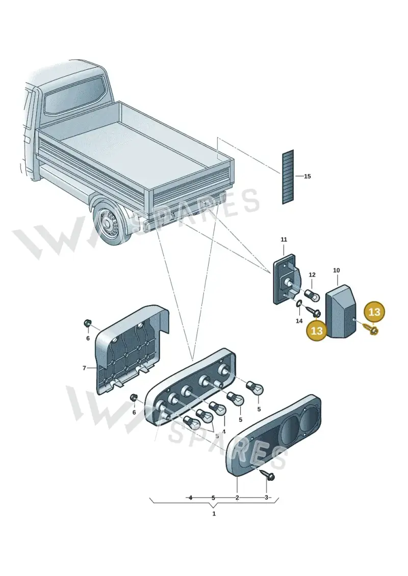 N01396111 — Volkswagen Single-cab transp. (2019-2024) diagram 7fp945000, position 13