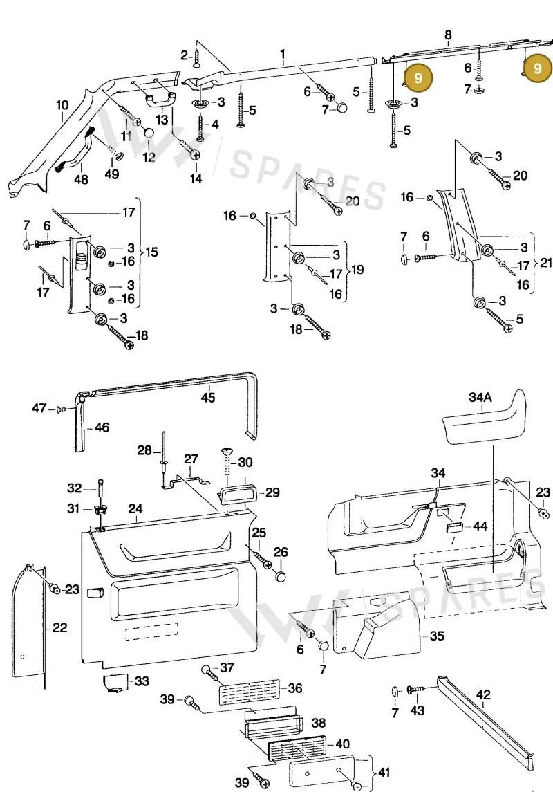 N0139622 — Volkswagen Transporter            96 (1996-1996) diagram 132095000, position 9