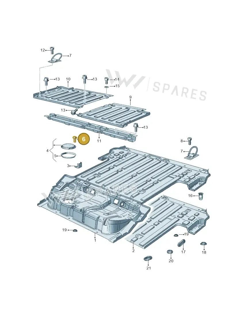 N01396520 — Volkswagen CADDY-KOMBI/KASTENW.   06> (2005-) diagram 173813000, position 6