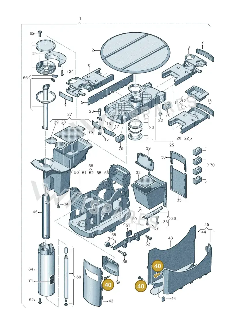 N01396626 — Volkswagen Caravelle (2015-2019) diagram 410861200, position 40