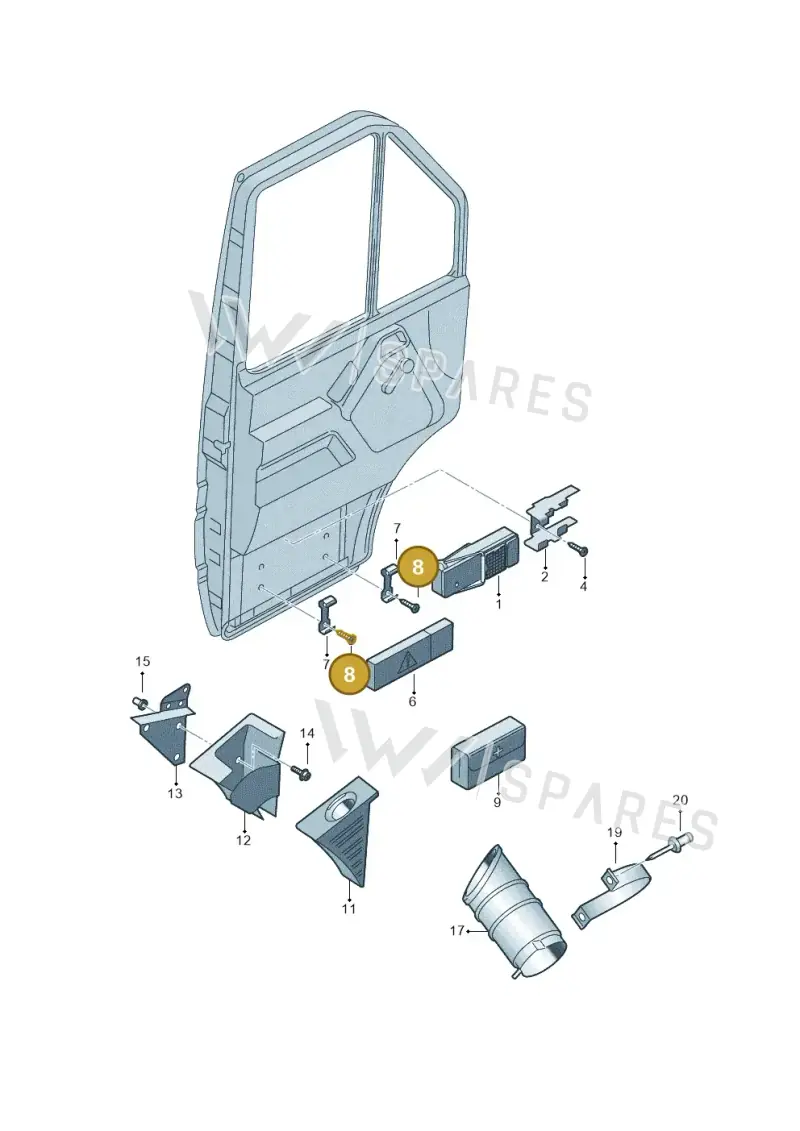 N0139972 — Volkswagen LT, LT 4X4 (2003-2006) diagram 176860000, position 8