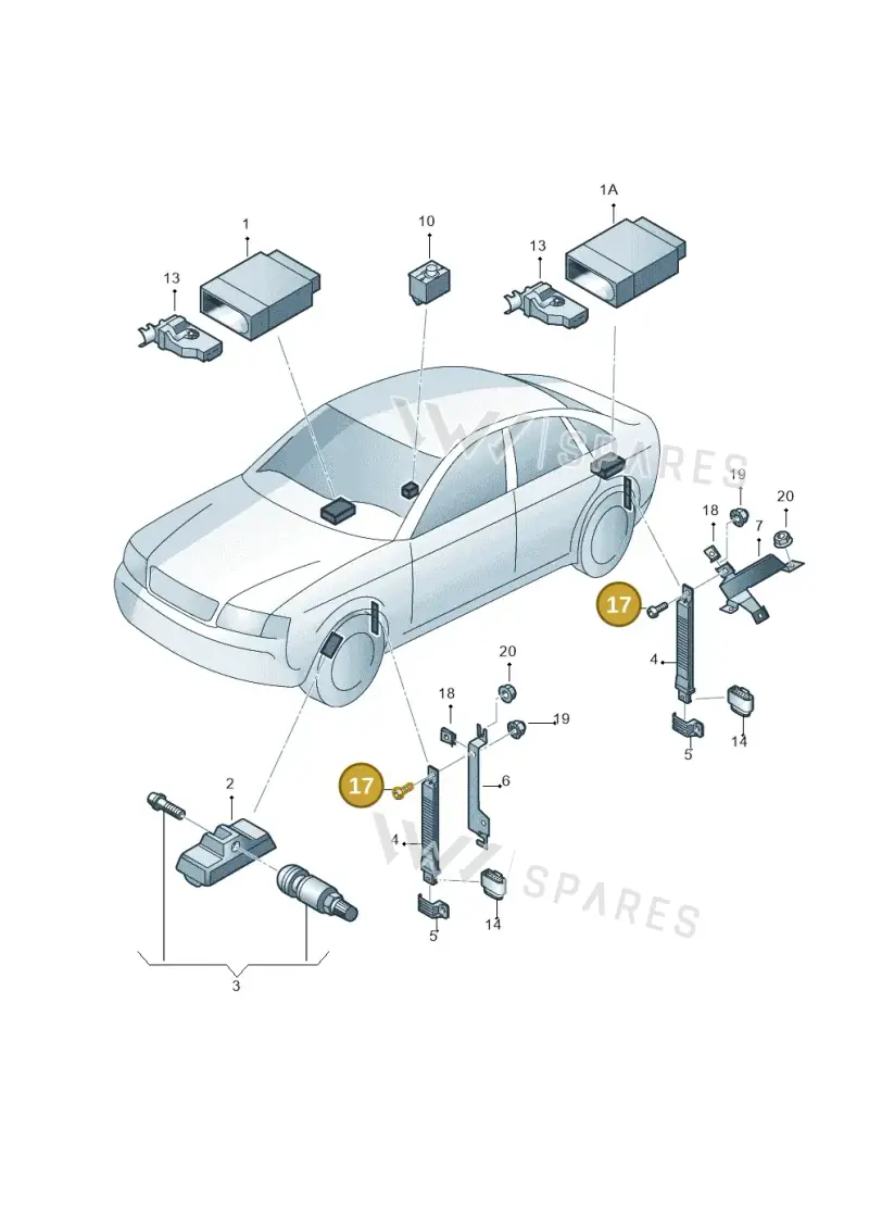 N0139972 — Volkswagen Phaeton (lang) (2003-2006) diagram 255907500, position 17