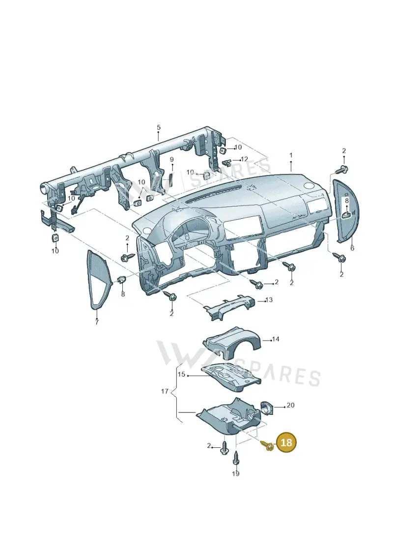 N0141112 — Volkswagen Jetta/Wagon (2002-2006) diagram 203857000, position 18