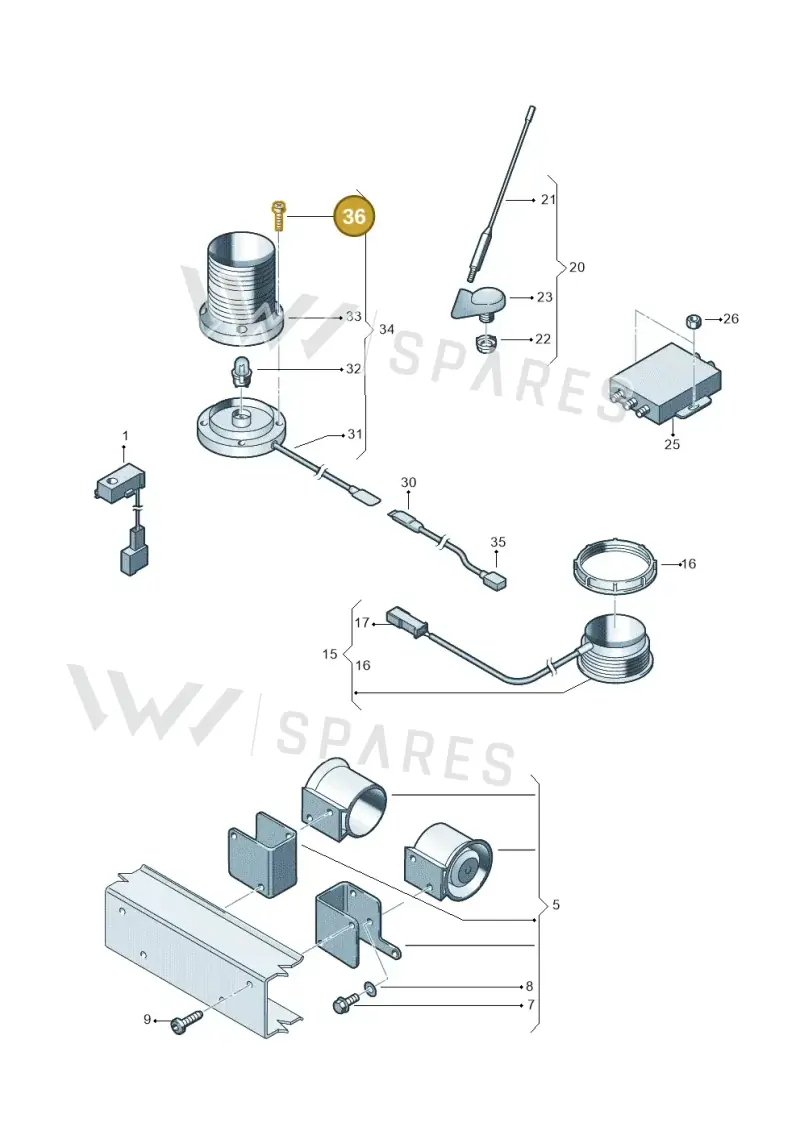 N0141112 — Volkswagen PASSAT/4MOTION/W8 (2002-2005) diagram 226919270, position 36