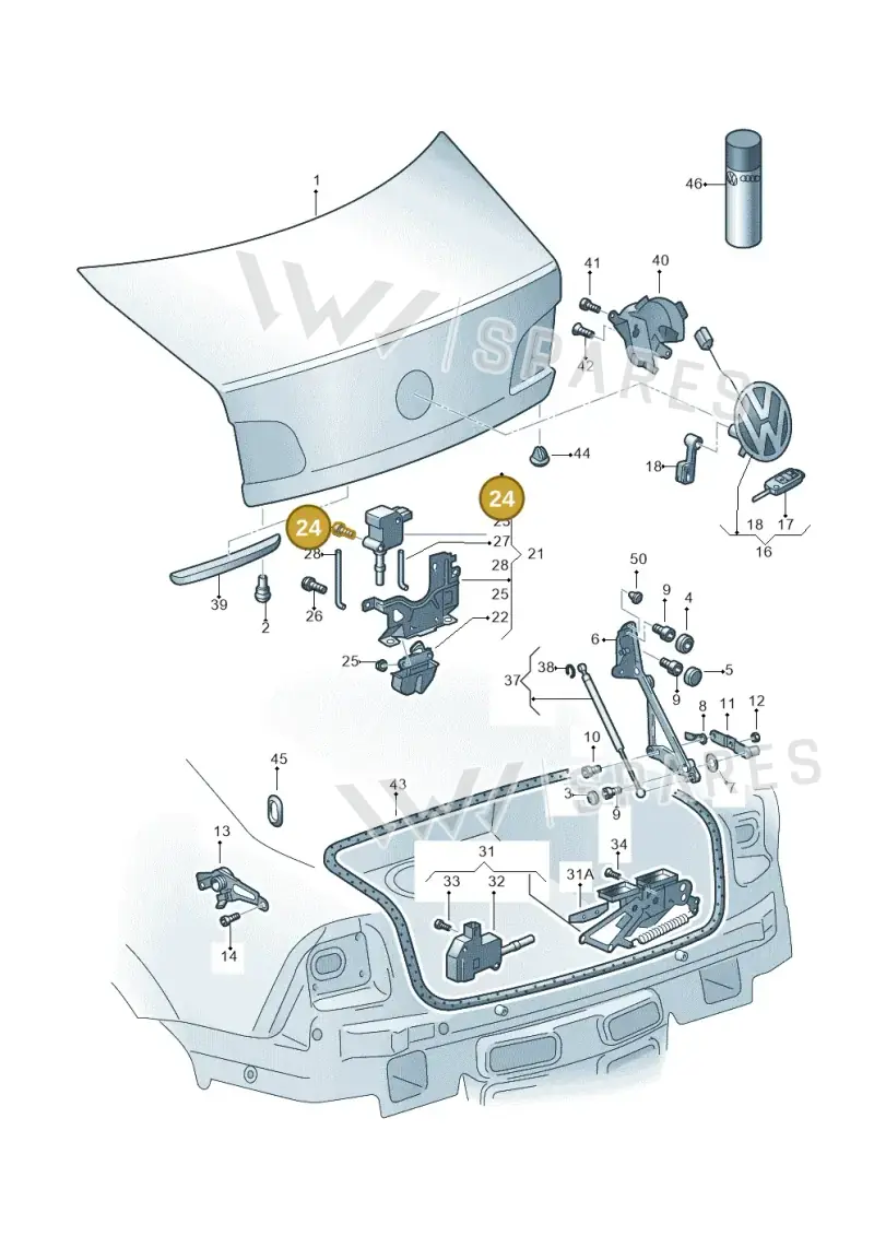 N0141233 — Volkswagen Phaeton 4motion (2010-2016) diagram 258827100, position 24