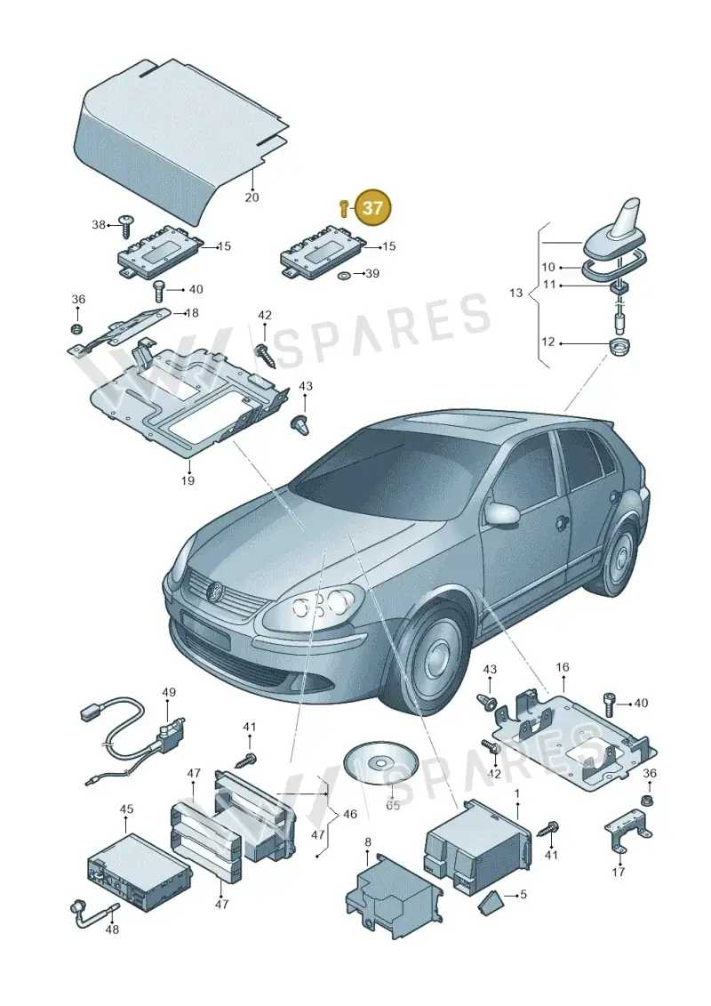 N01412814 — Volkswagen GOLF PLUS              05> (2005-) diagram 420035000, position 37