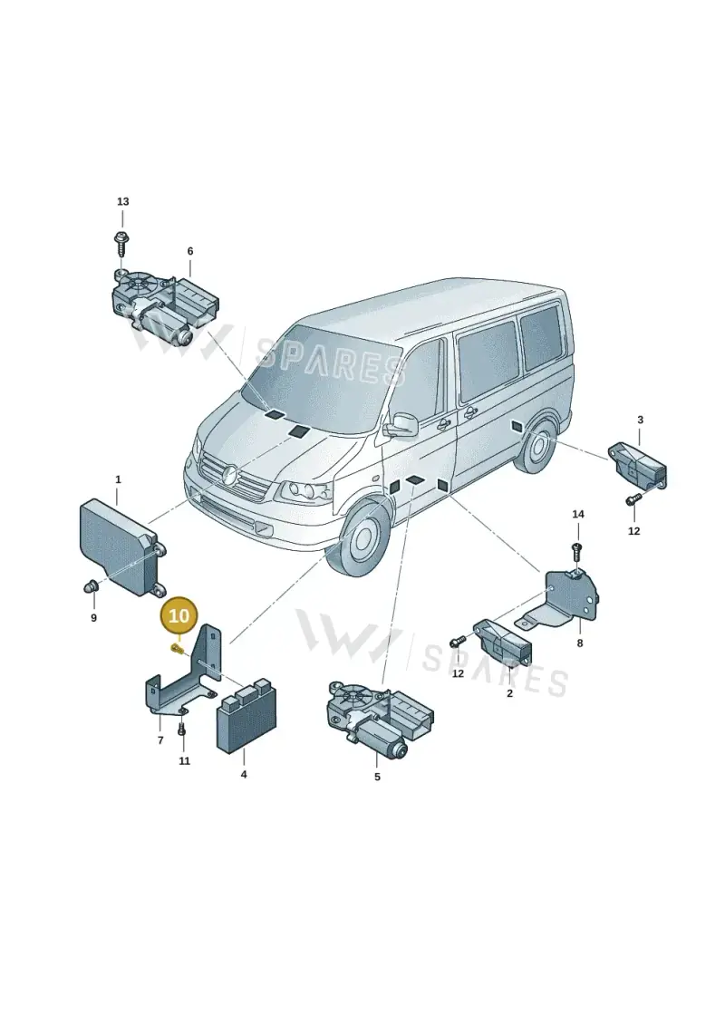 N01412814 — Volkswagen TRANSPORTER OFFEN (7J) 07 (2006-2007) diagram 410959100, position 10