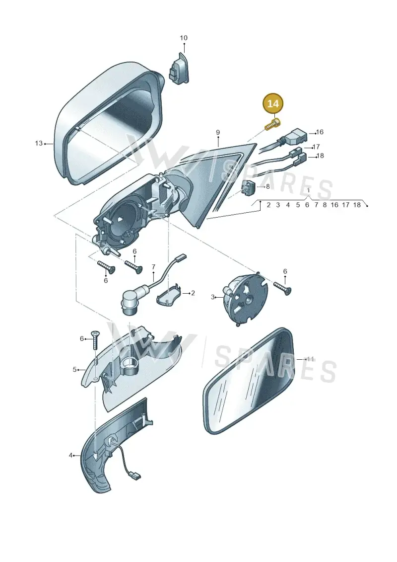 N01413319 — Volkswagen Phaeton 4motion (2010-2016) diagram 710857400, position 14