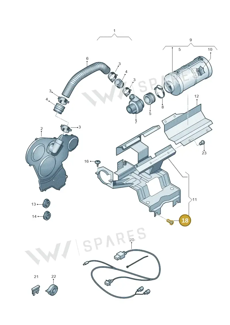 N01414210 — Volkswagen Amarok twin cab (2012-2016) diagram 749109850, position 18