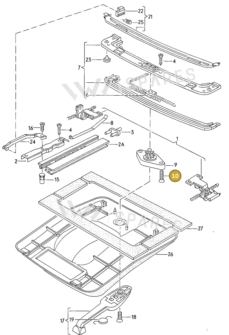 N0142122 — Volkswagen Jetta (1989-1991) diagram 014189000, position 10