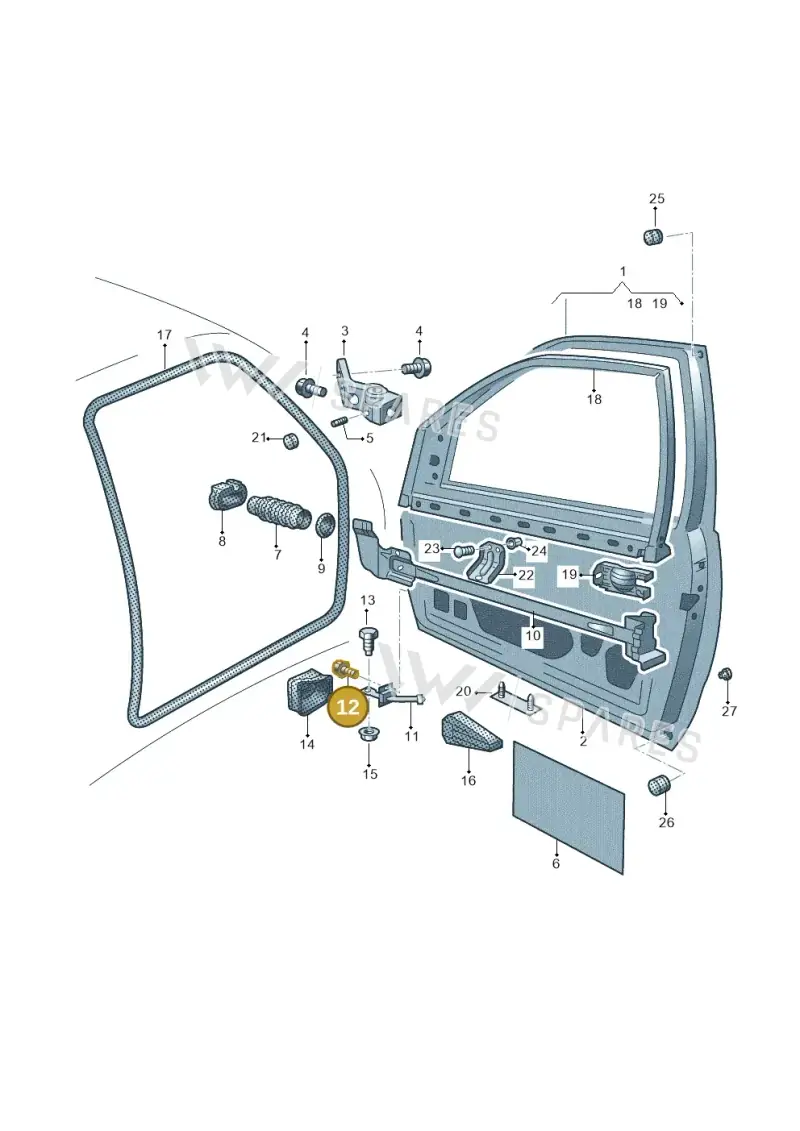 N0143441 — Volkswagen CADDY-KOMBI/KASTENW.   06> (2005-) diagram 138831100, position 12