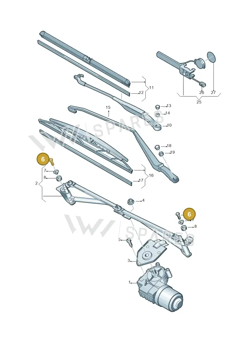 N0143441 — Volkswagen Polo (2008-2009) diagram 461955000, position 6