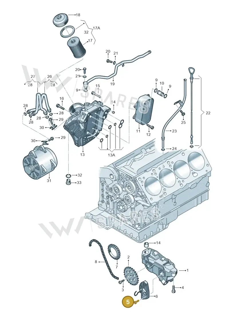 N01470514 — Volkswagen Phaeton 4motion (2010-2016) diagram 710115300, position 5