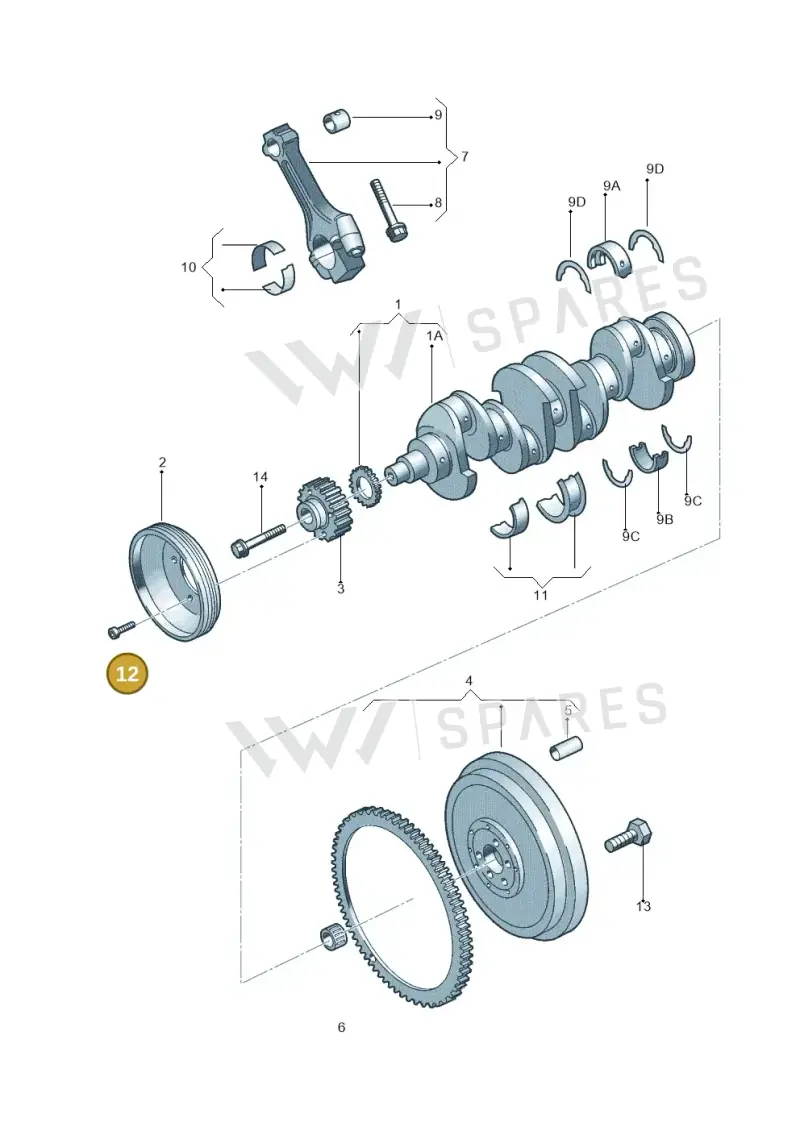N0147068 — Volkswagen Kombi (2011-) diagram 303105050, position 12