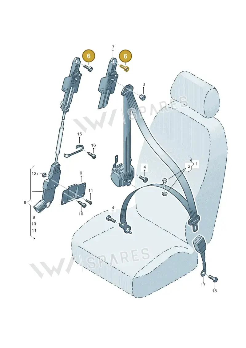 N01471015 — Volkswagen Phaeton 4motion (2008-2010) diagram 258857600, position 6
