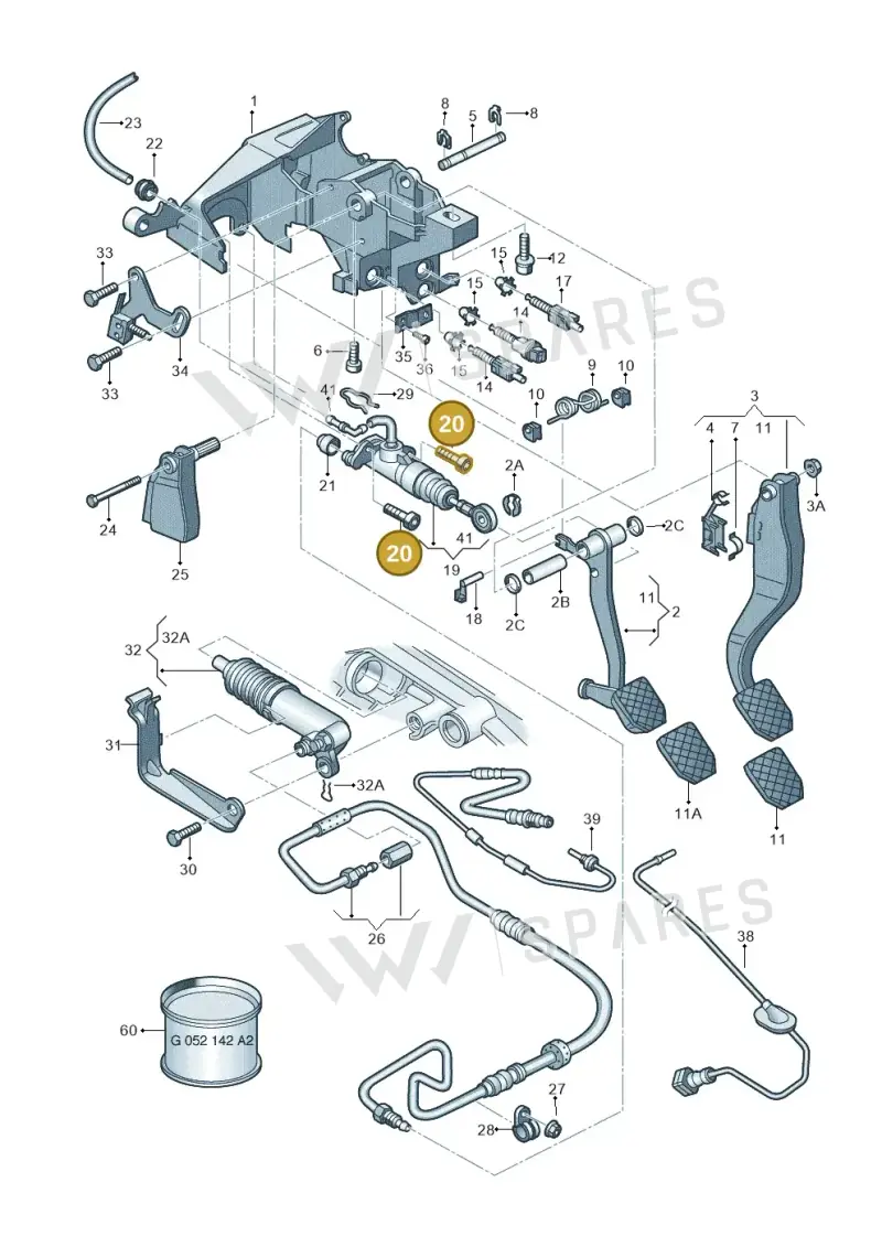 N0147107 — Volkswagen PASSAT                 00> (2000-) diagram 156721250, position 20