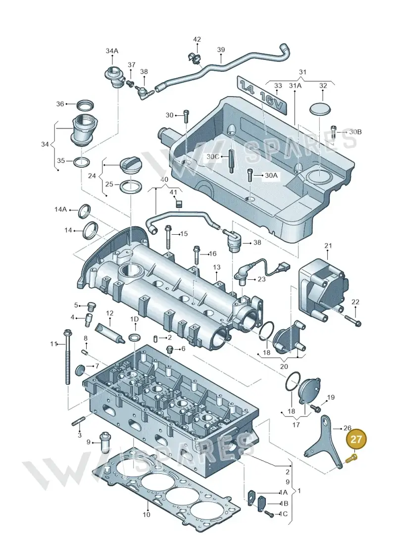 N0147107 — Volkswagen GOLF/VAR./4MOT. A4     02 (2001-2002) diagram 266103350, position 27