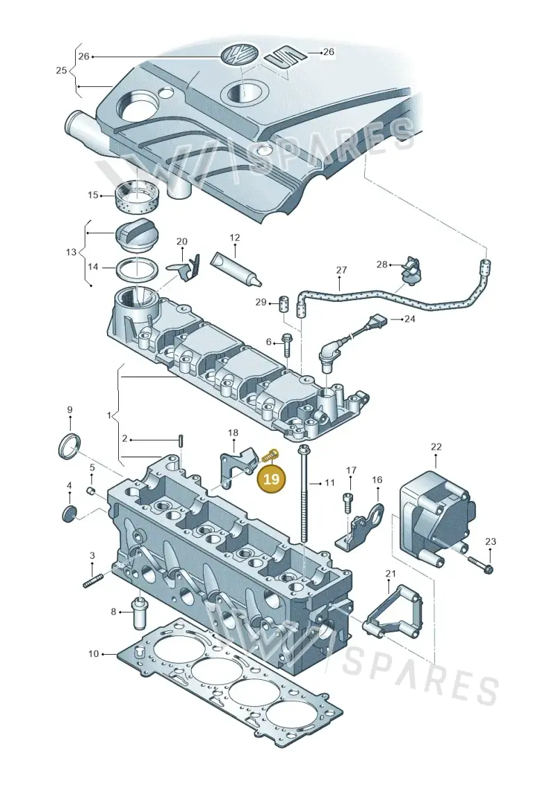 N0147107 — Volkswagen KOMBI STANDARD/FURGAO  06> (2006-) diagram 231103350, position 19