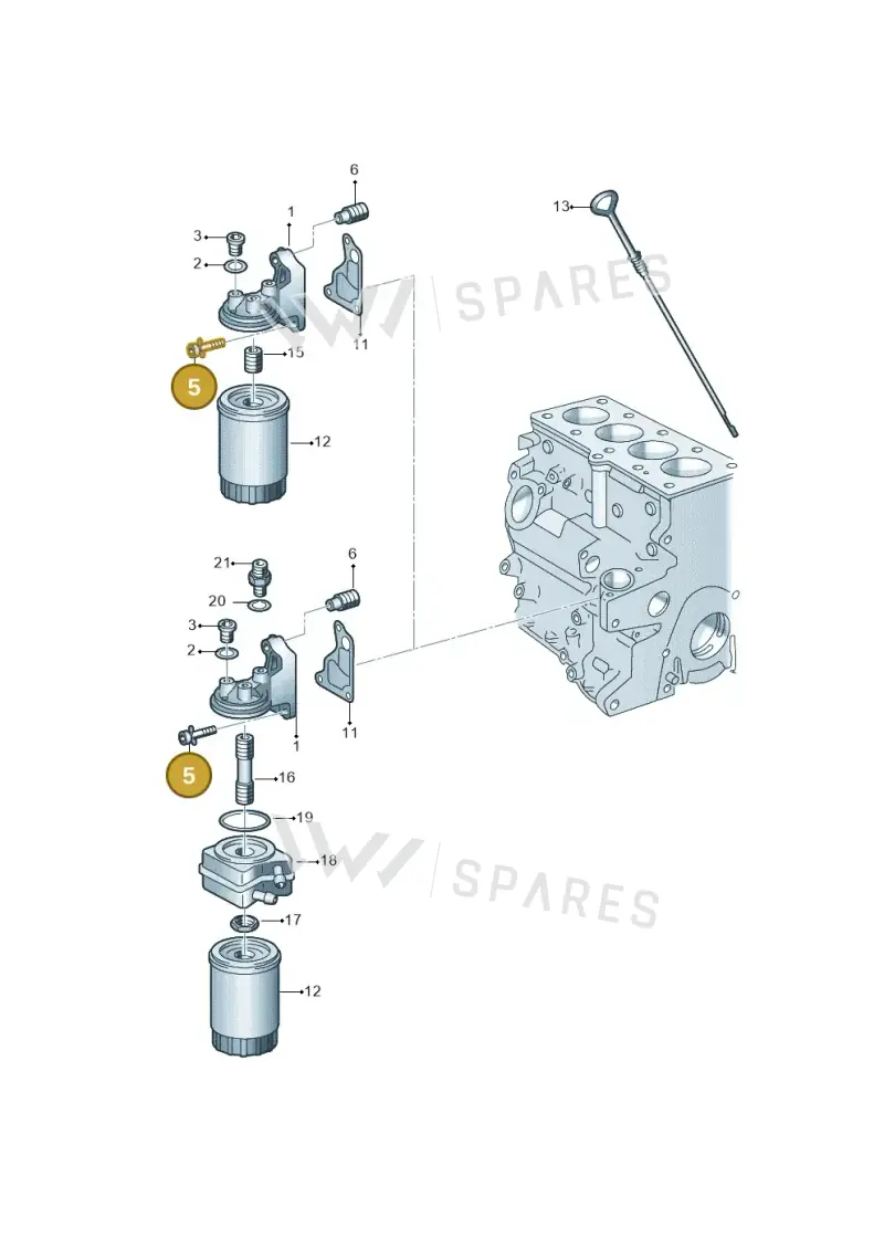 N0147176 — Volkswagen CADDY-KOMBI/KASTENW.   06> (2005-) diagram 121115500, position 5