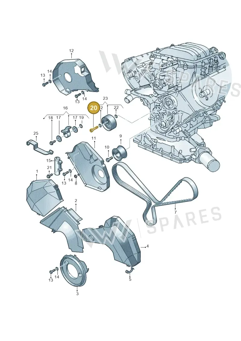 N0147176 — Audi A4/S4 Cabrio./qu. (2002-2006) diagram 175109870, position 20