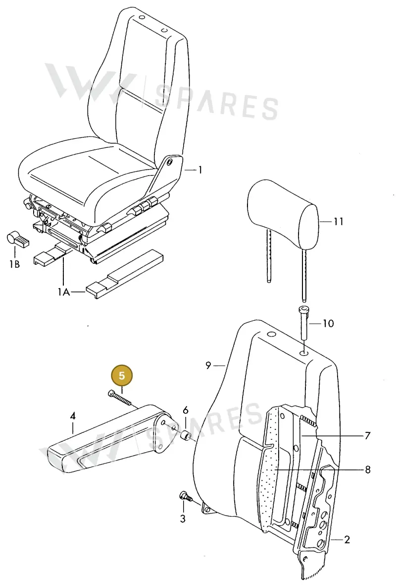 N0147176 — Volkswagen LT, LT 4X4 (2003-2006) diagram 176881500, position 5