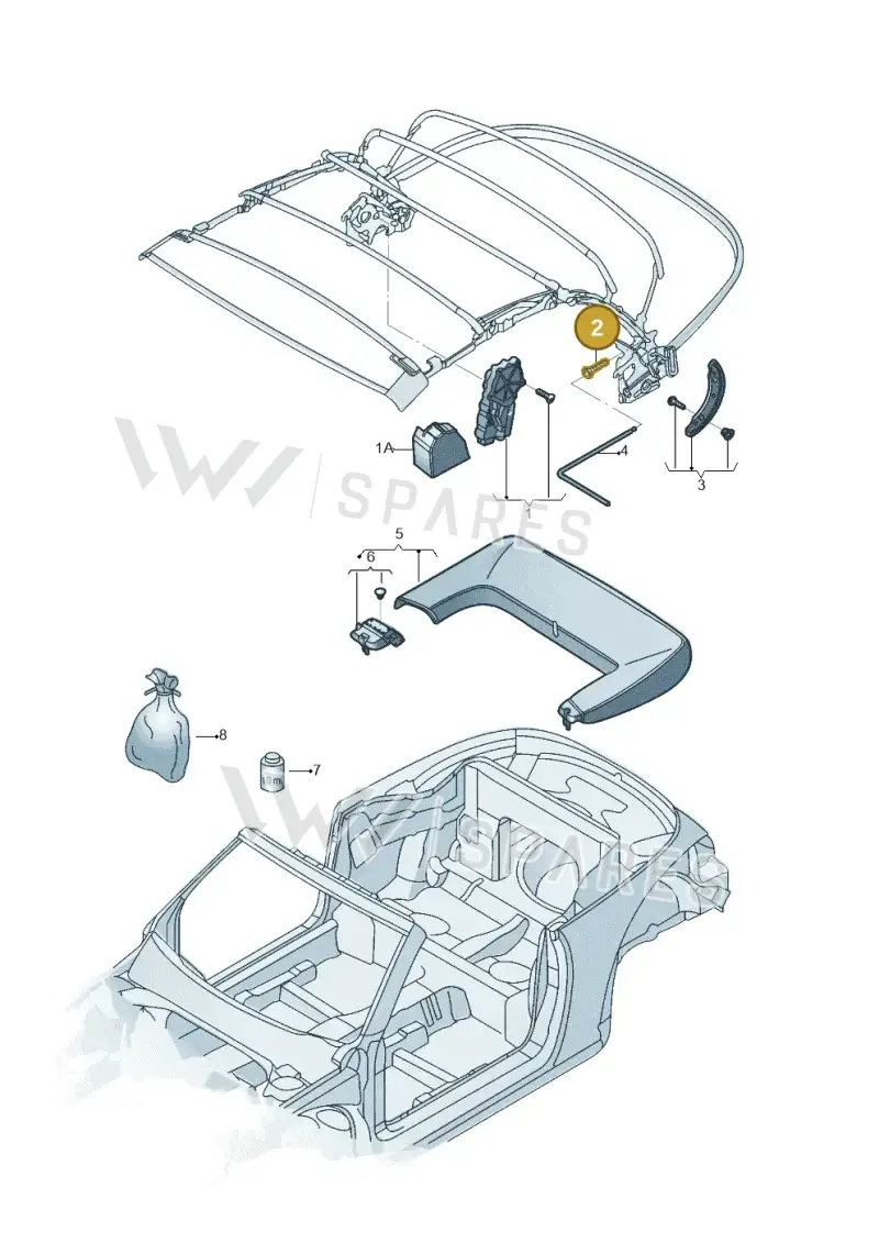 N0147176 — Volkswagen Beetle Cabriolet (2016-2019) diagram 716871200, position 2