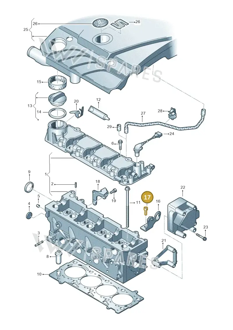 N0147214 — Volkswagen KOMBI STANDARD/FURGAO  06> (2006-) diagram 231103350, position 17