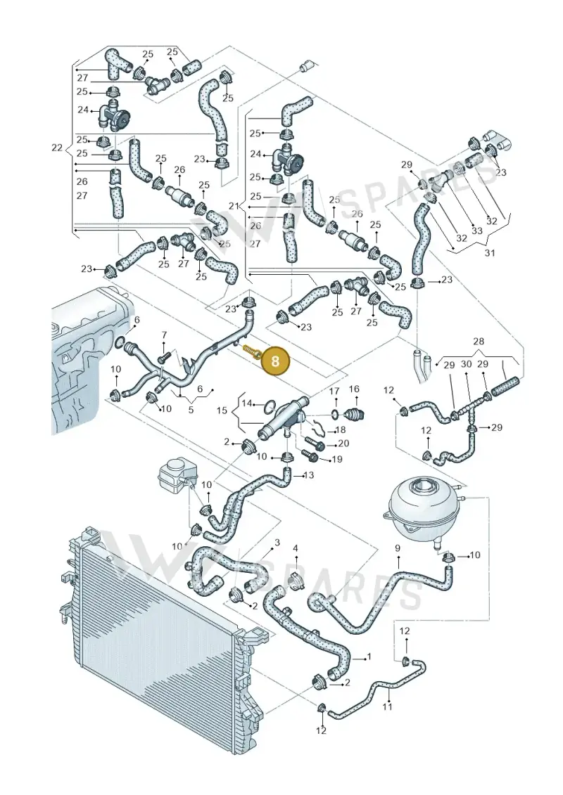N0147214 — Volkswagen TRANSPORTER (2003-2005) diagram 410121250, position 8