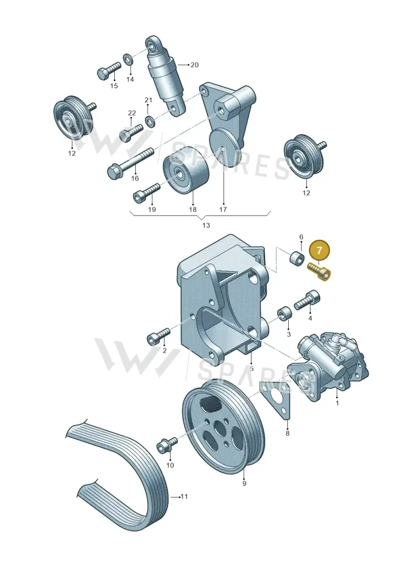 N0147236 — Volkswagen Touareg (2005-2006) diagram 195145500, position 7