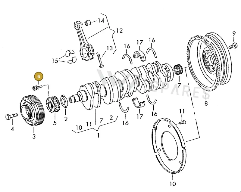 N01472615 — Volkswagen MARINE-MOTOR           02> (2002-) diagram 277105200, position 6