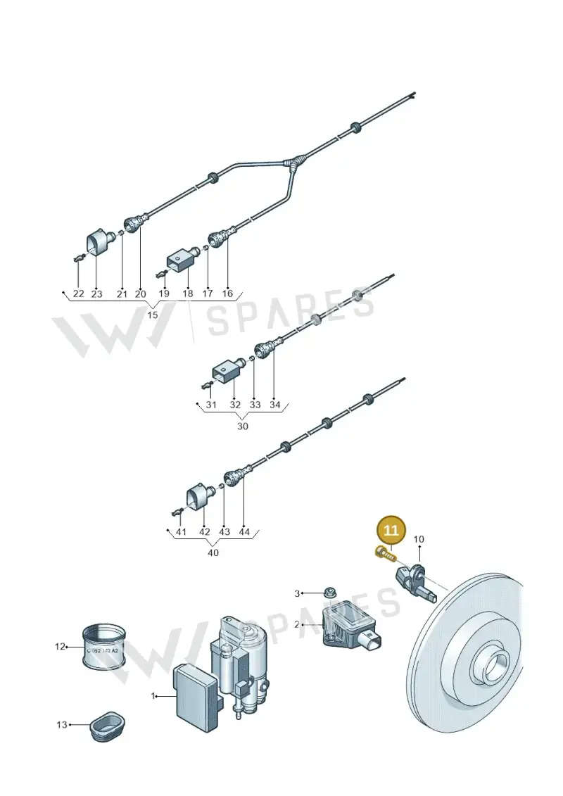 N0147404 — Volkswagen TRANSPORTER/4MOTION    07 (2006-2007) diagram 410927000, position 11