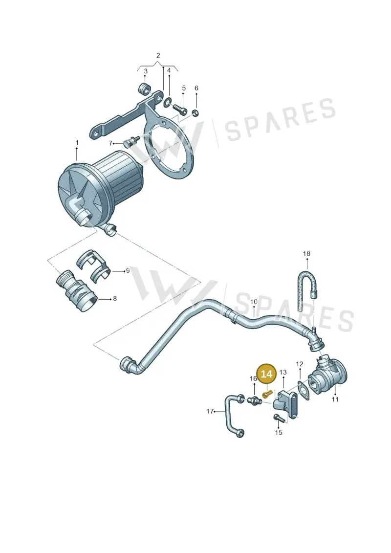 N0147591 — Volkswagen TRANSPORTER (2003-2005) diagram 410131200, position 14