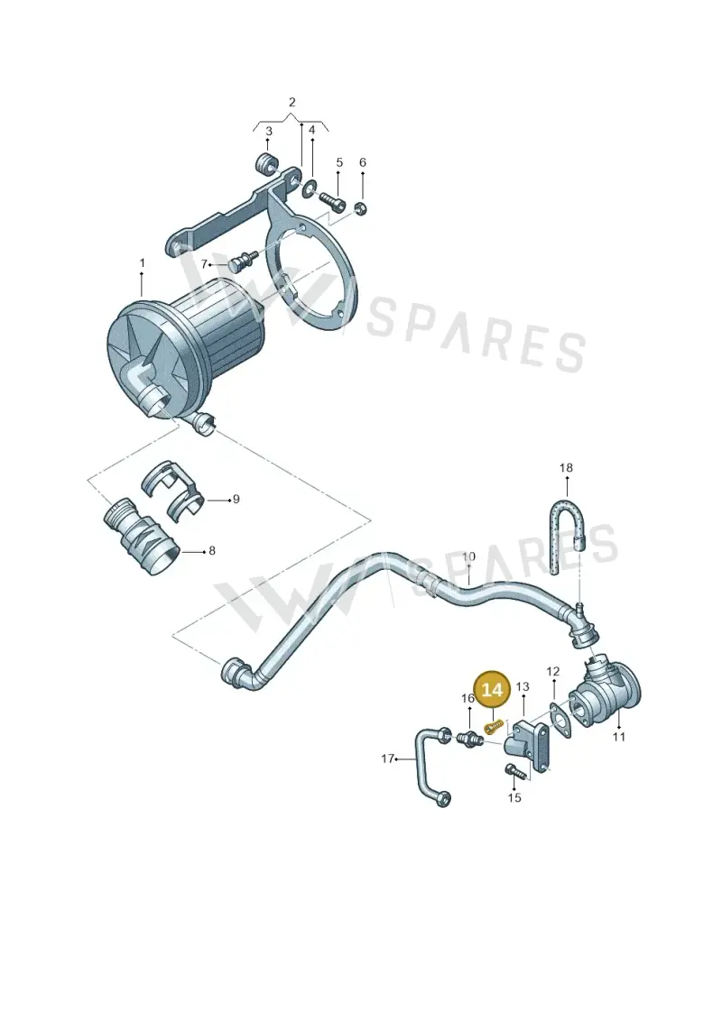 N0147597 — Volkswagen Transp. caravelle (2011-2015) diagram 410131200, position 14