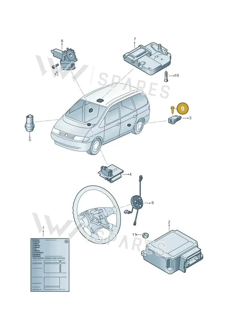 N0147744 — Volkswagen Sharan (2008-2010) diagram 245959100, position 9