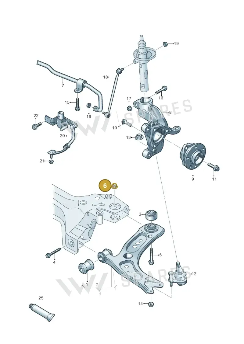 N0150818 — Volkswagen Tiguan 2.0 4Motion (2017-2024) diagram 827407000, position 6